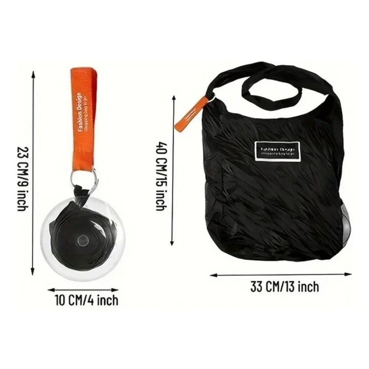 Bolsa De Compras Plegable Retractil Reutilizable Portatil