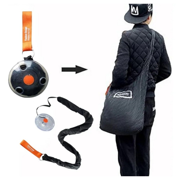 Bolsa De Compras Plegable Retractil Reutilizable Portatil