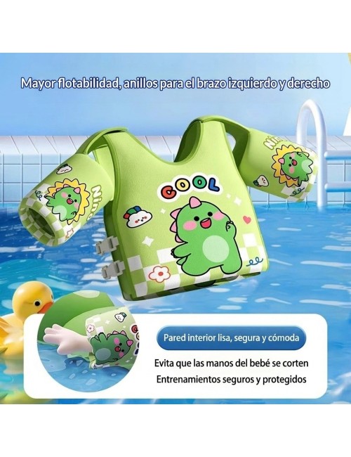 Chaleco Flotador Infantil Niños Piscina Con Braceras