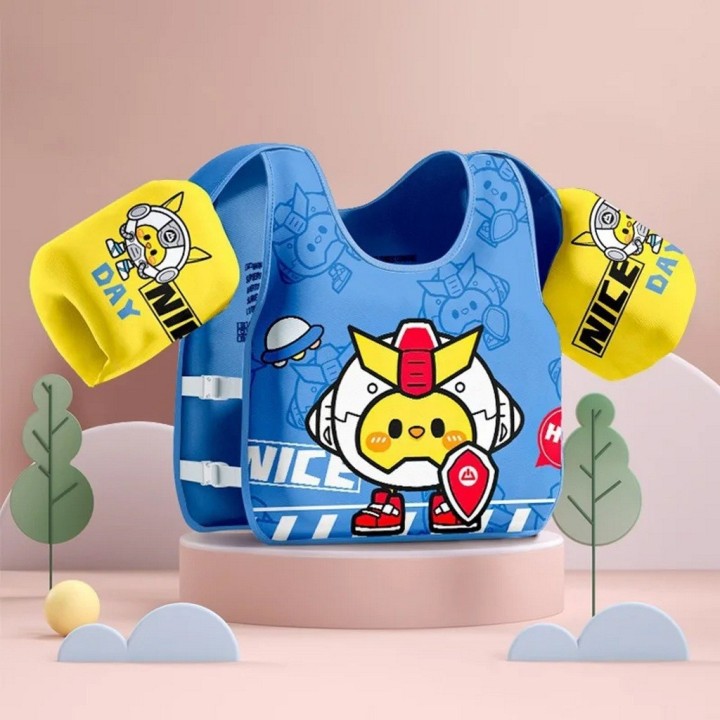 Chaleco Flotador Infantil Niños Piscina Con Braceras