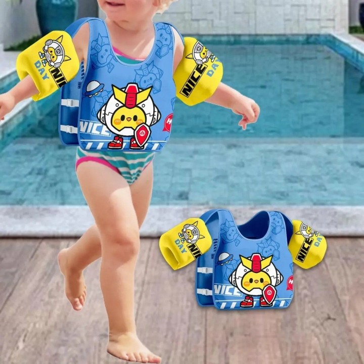 Chaleco Flotador Infantil Niños Piscina Con Braceras
