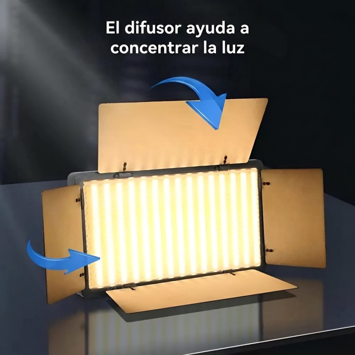 Panel Luz Led Video Profesional Con Trípode 2.1m Y Control