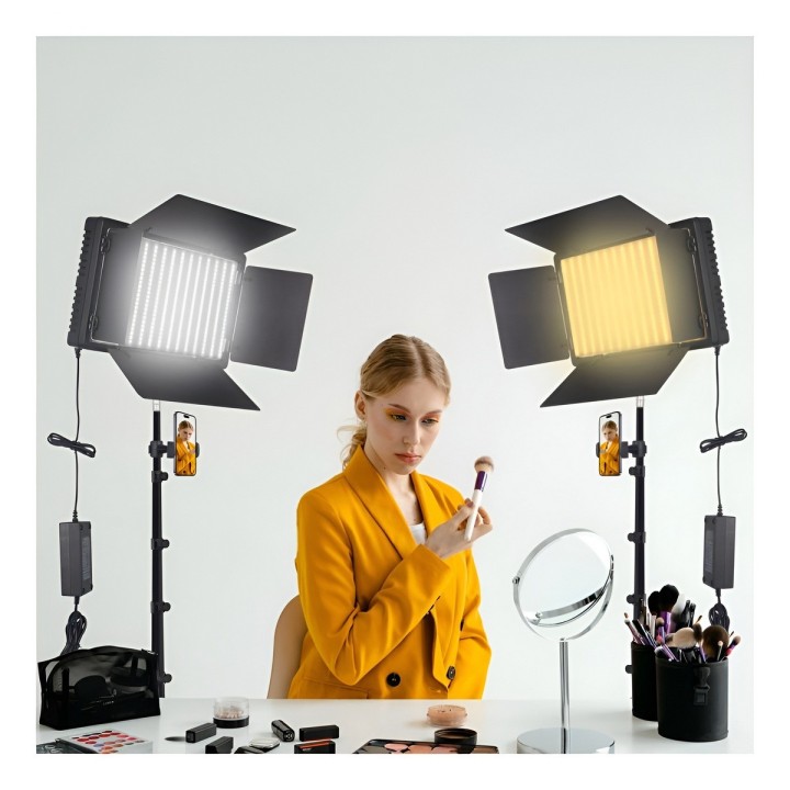 Panel Luz Led Video Profesional Con Trípode 2.1m Y Control