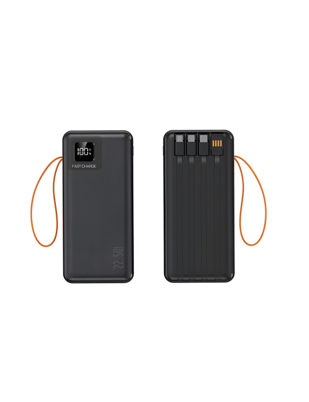Power Bank 50000mah Cables Integrados Carga Rápida Portátil