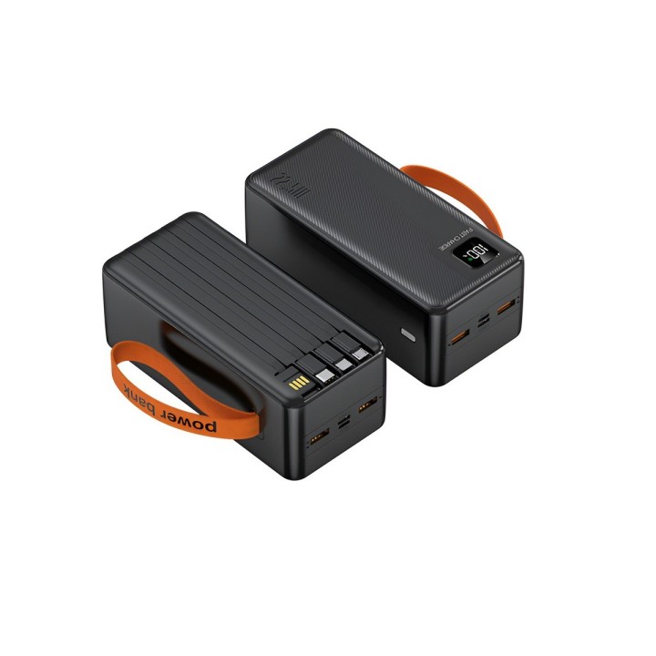 Power Bank 50000mah Cables Integrados Carga Rápida Portátil