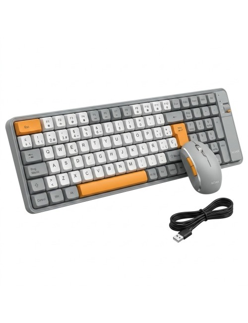 Combo Teclado Y Mouse Inalámbrico Bluetooth Recargable