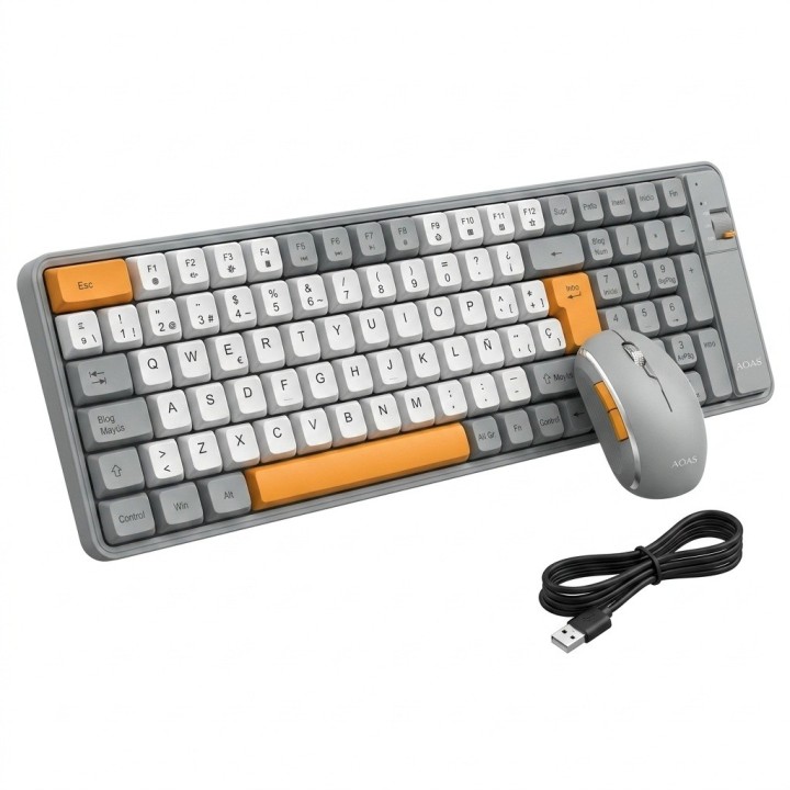 Combo Teclado Y Mouse Inalámbrico Bluetooth Recargable