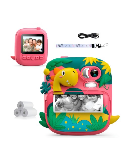 Camara Infantil Impresion Instantanea Dinosaurio Portable