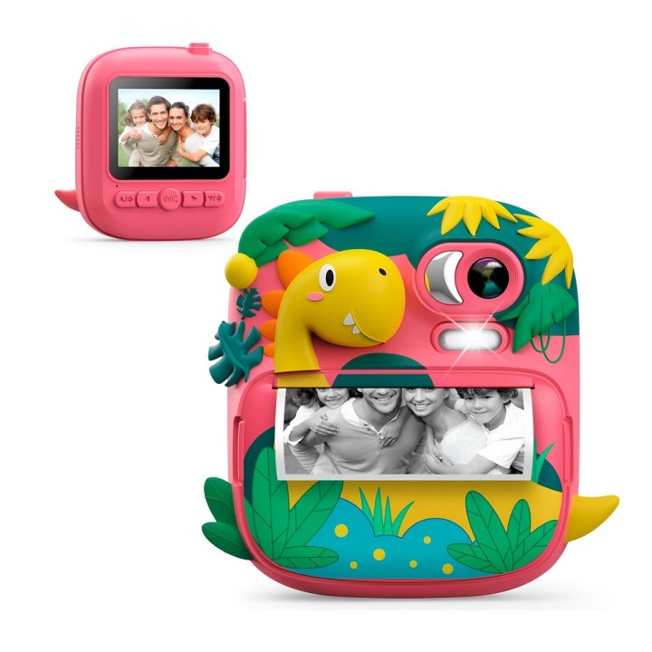 Camara Infantil Impresion Instantanea Dinosaurio Portable