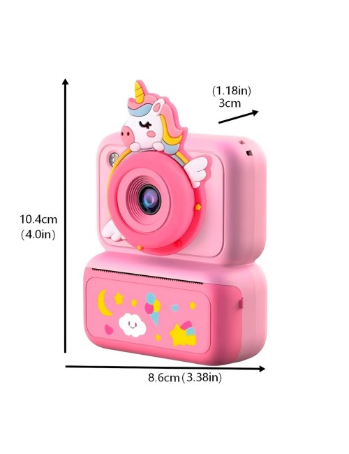 Cámara Digital Infantil Impresión Instantánea Unicornio