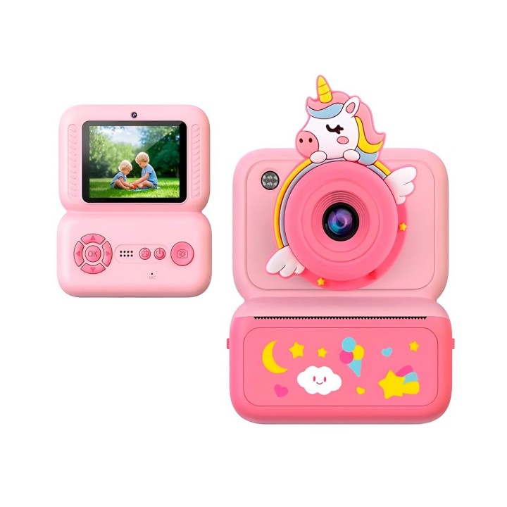 Cámara Digital Infantil Impresión Instantánea Unicornio