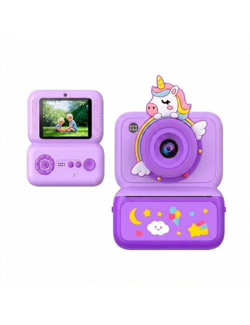 Cámara Digital Infantil Impresión Instantánea Unicornio