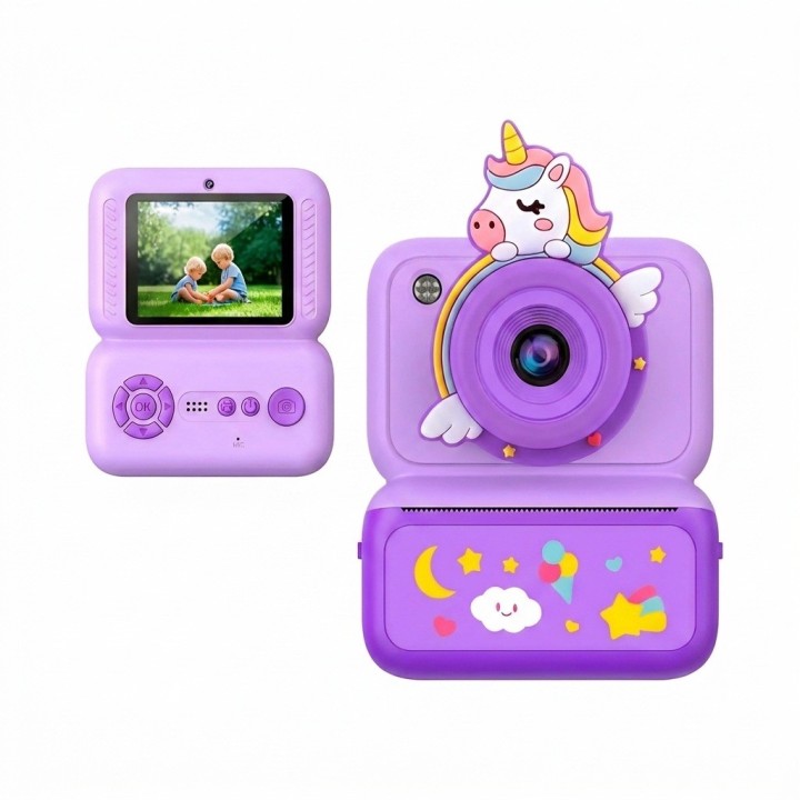 Cámara Digital Infantil Impresión Instantánea Unicornio