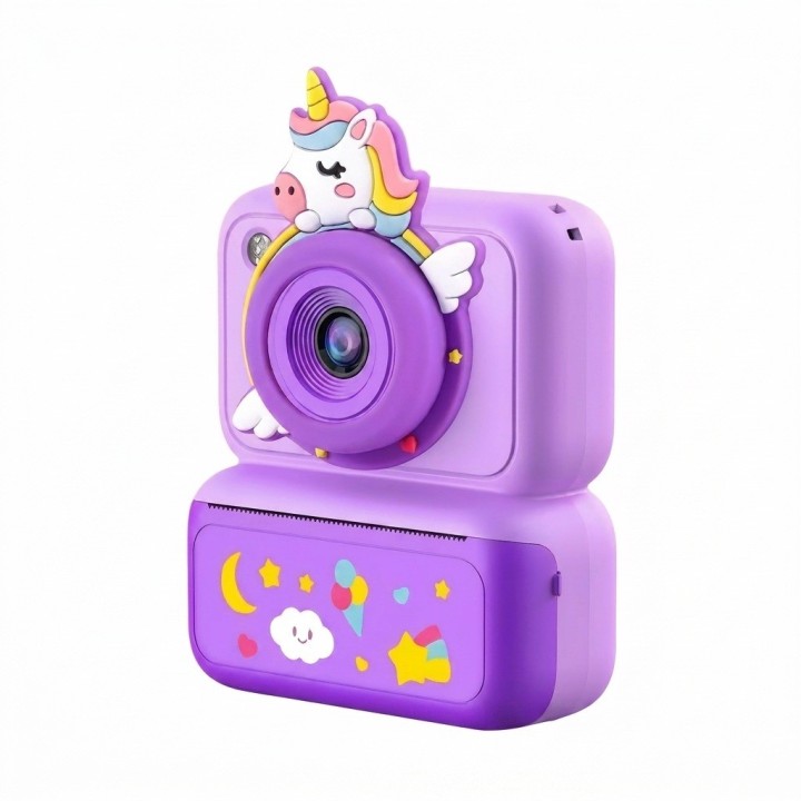 Cámara Digital Infantil Impresión Instantánea Unicornio