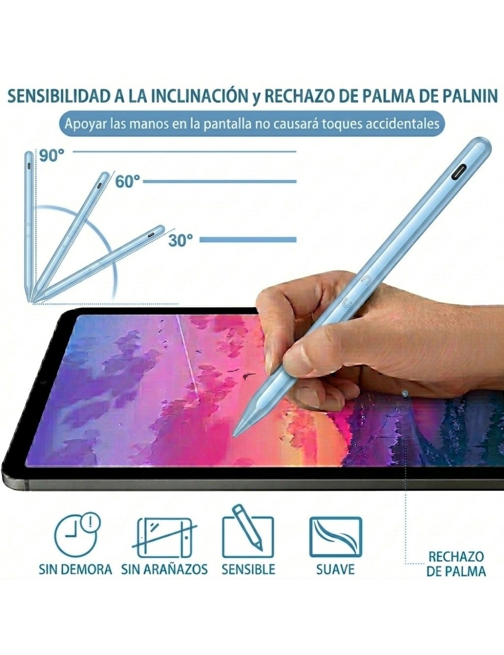 Lápiz Óptico Universal Para Tablet Celular Ios Android Negro