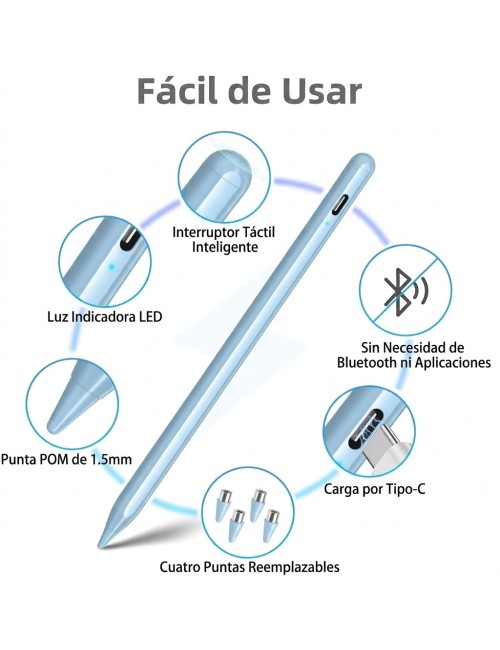 Lápiz Óptico Universal Para Tablet Celular Ios Android Negro