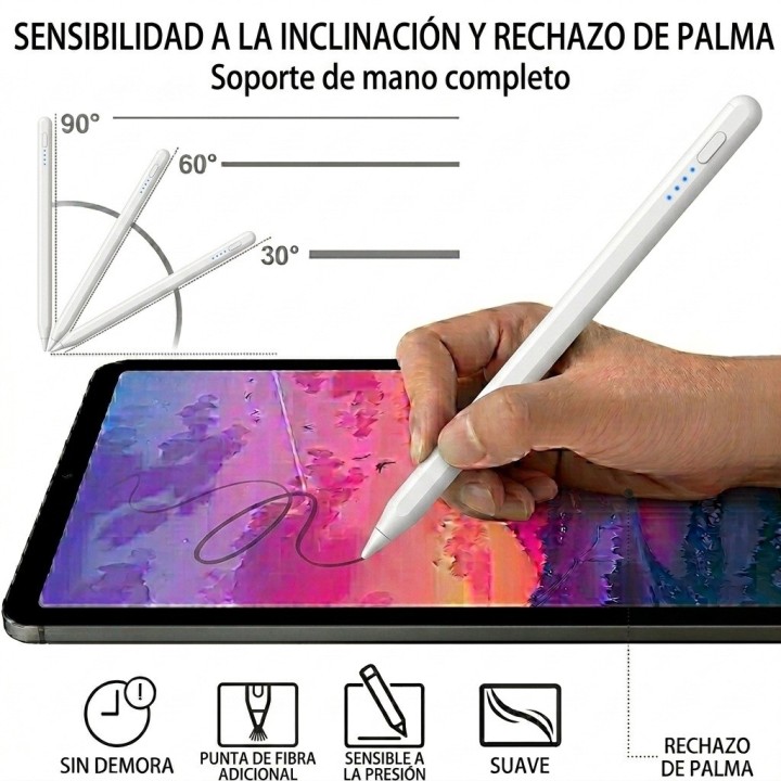Lápiz Óptico Universal Para Tablet Celular Ios Android Negro