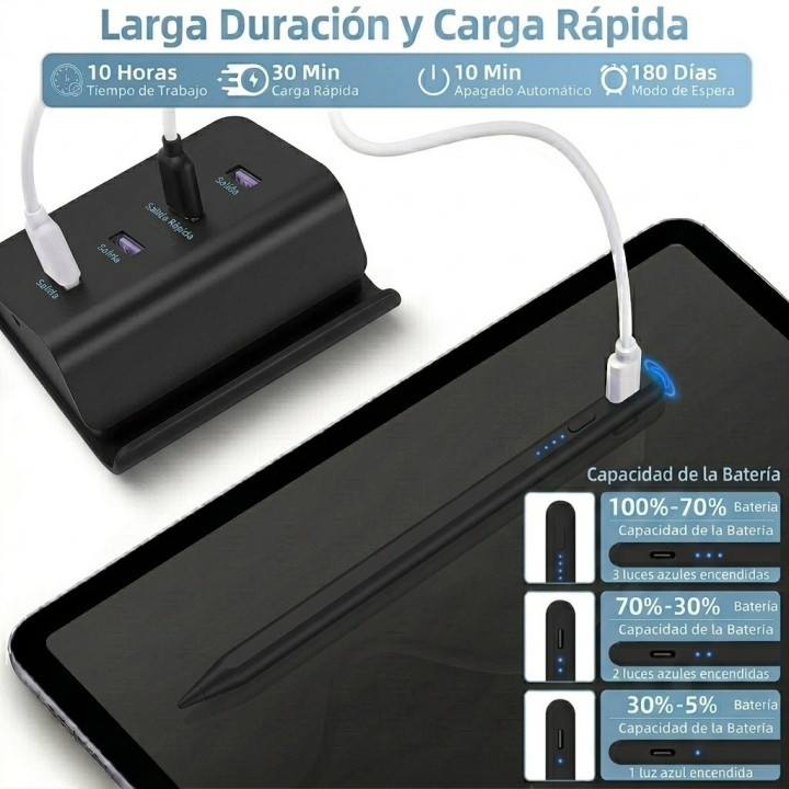 Lápiz Óptico Universal Para Tablet Celular Ios Android Negro