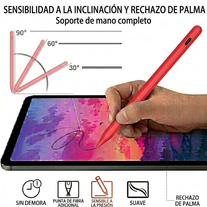 Lápiz Óptico Universal Para Tablet Celular Ios Android Negro