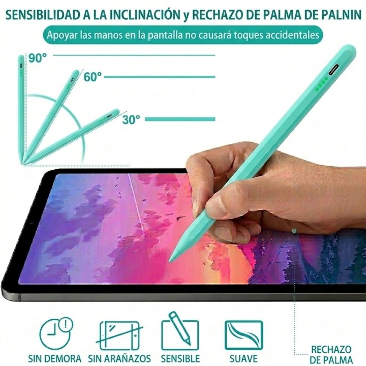 Lápiz Óptico Universal Para Tablet Celular Ios Android Negro