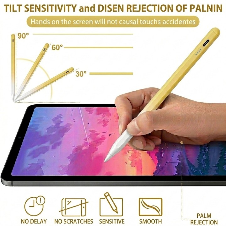 Lápiz Óptico Universal Celular Tableta Bicolor Rosa