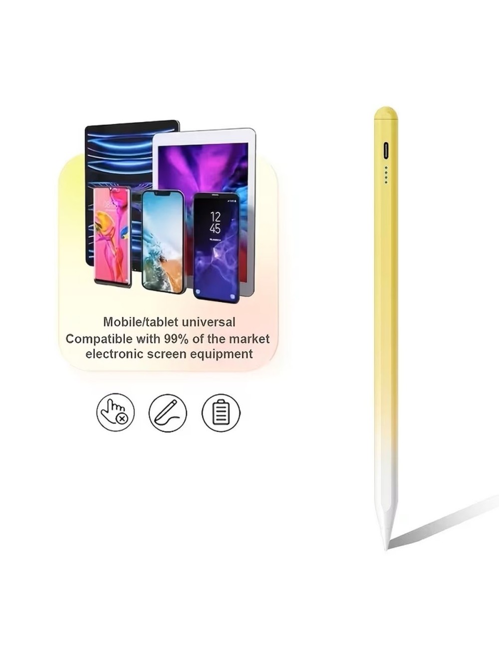 Lápiz Óptico Universal Celular Tableta Bicolor Rosa