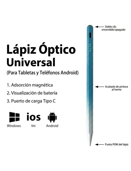 Lápiz Óptico Universal Celular Tableta Bicolor Rosa