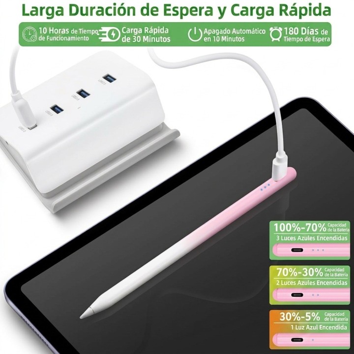 Lápiz Óptico Universal Celular Tableta Bicolor Rosa