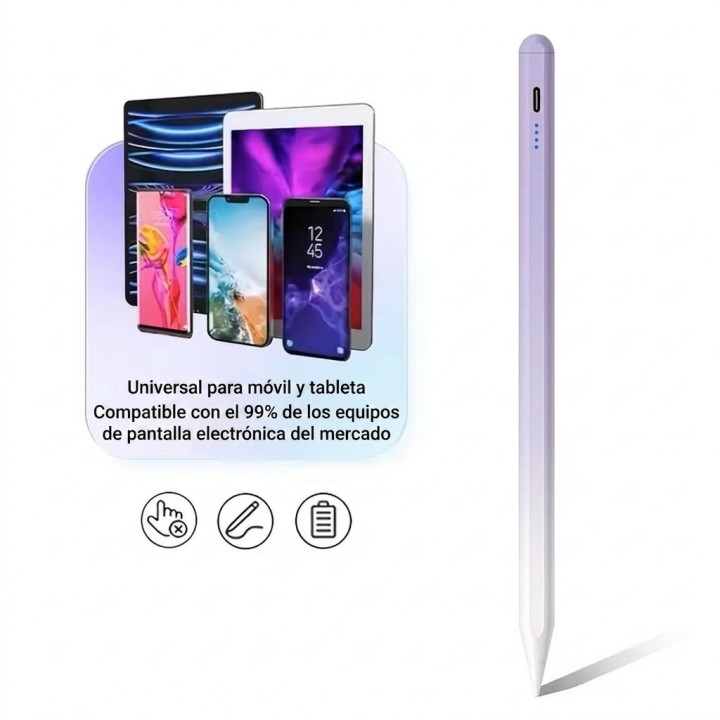 Lápiz Óptico Universal Celular Tableta Bicolor Rosa