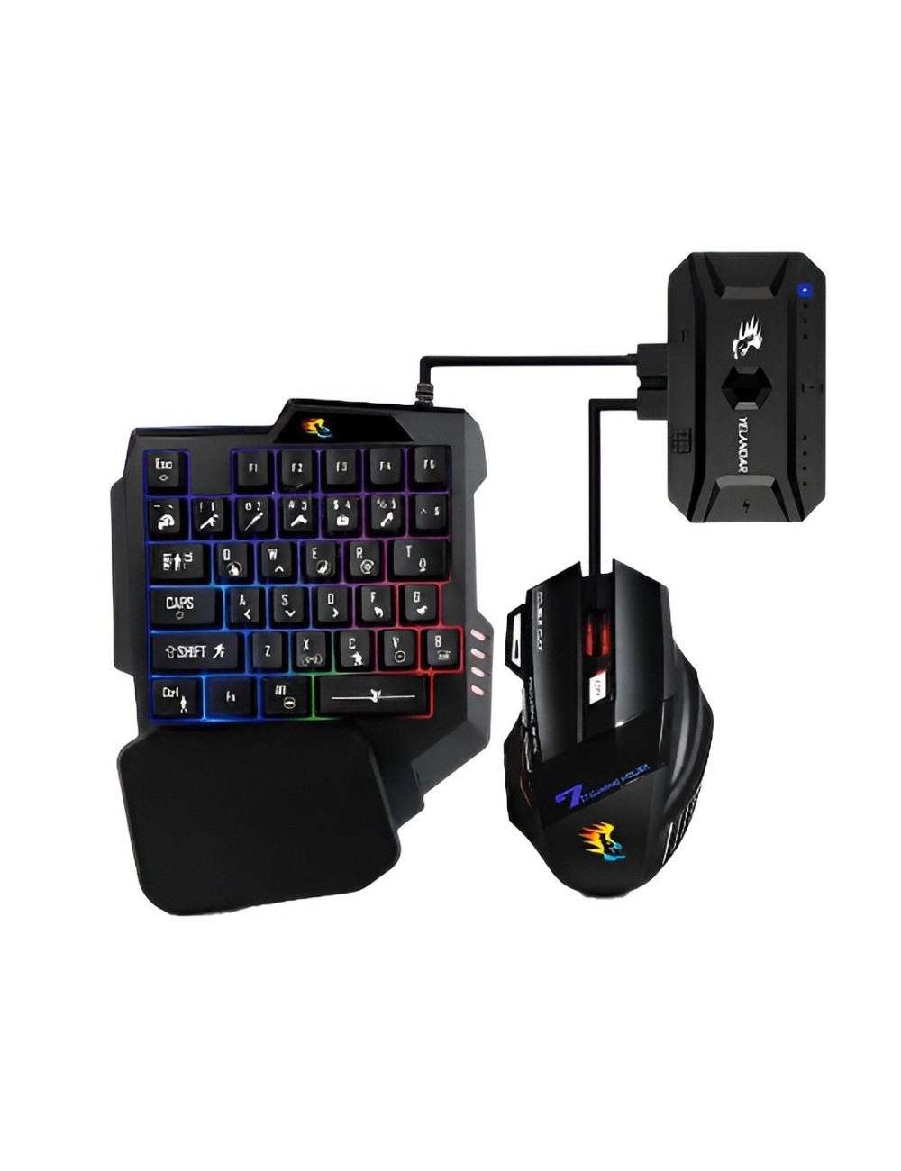 Combo Teclado Y Mouse Gamer N2000 Para Celular + Adaptador