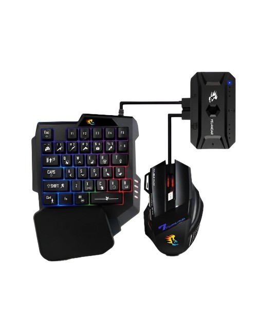 Combo Teclado Y Mouse Gamer N2000 Para Celular + Adaptador