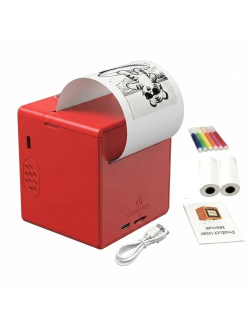 Impresora Térmica Inteligente Ai Infantil Roja Portátil