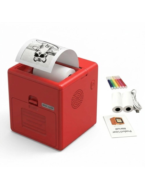Impresora Térmica Inteligente Ai Infantil Roja Portátil