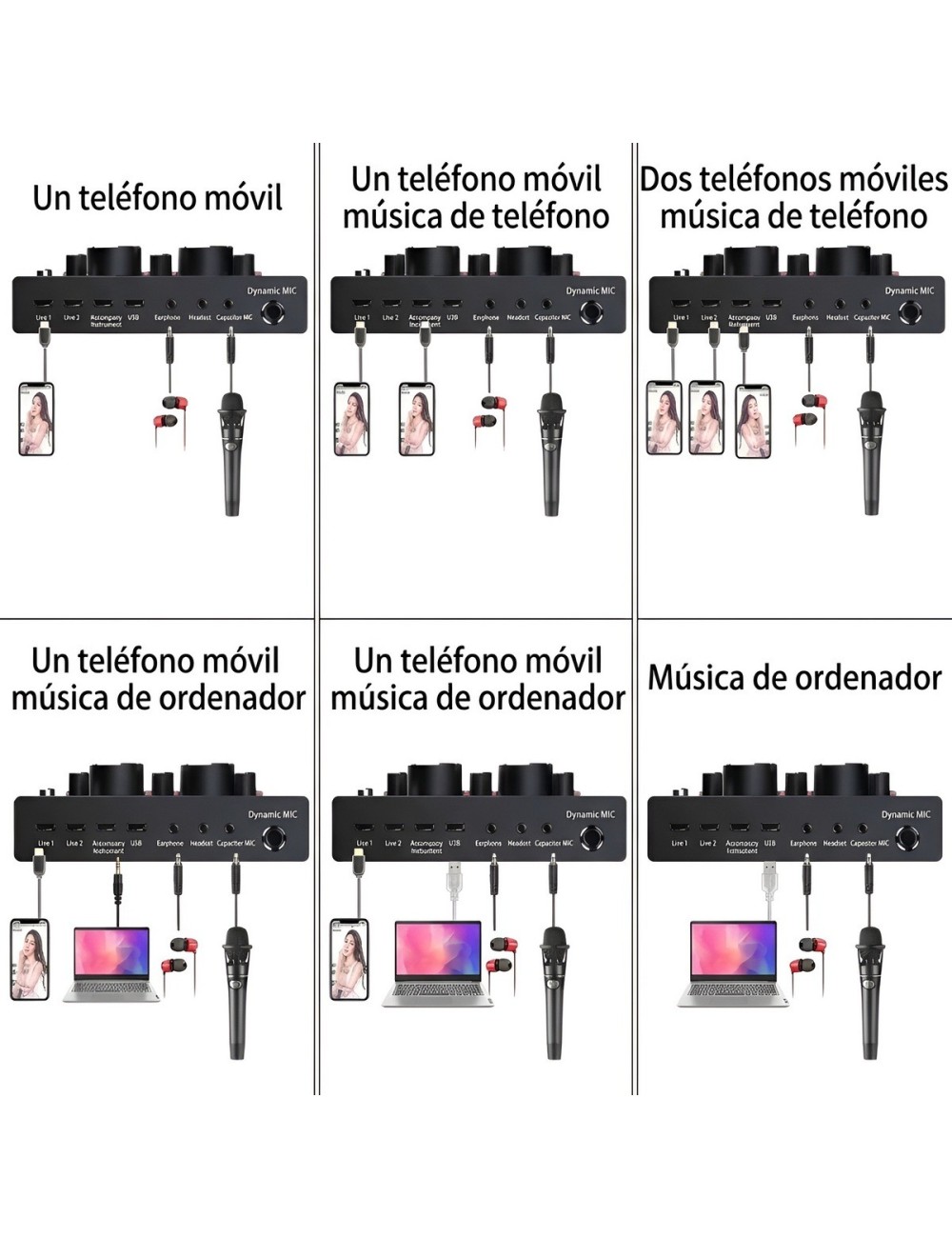 Kit Micrófono Condensador Estudio Y Tarjeta De Sonido V8