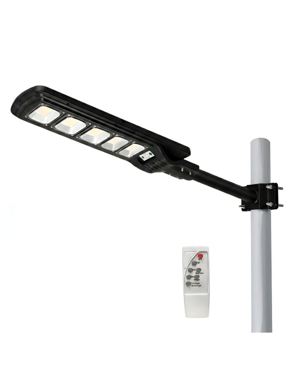 Lámpara Suburbana Solar 250w Sensor Movimiento Control