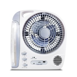 Ventilador Recargable Solar 8 Pulgadas Bluetooth Gd-8028