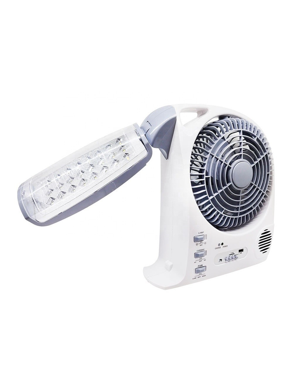 Ventilador Recargable Solar 8 Pulgadas Bluetooth Gd-8028