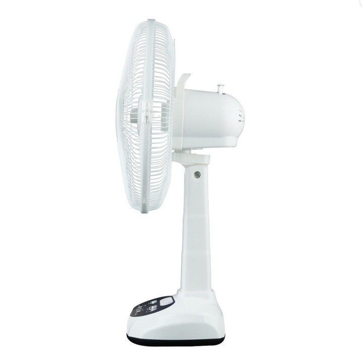 Ventilador Recargable Solar 12 Pulg + Panel 2 Focos Gd-8012