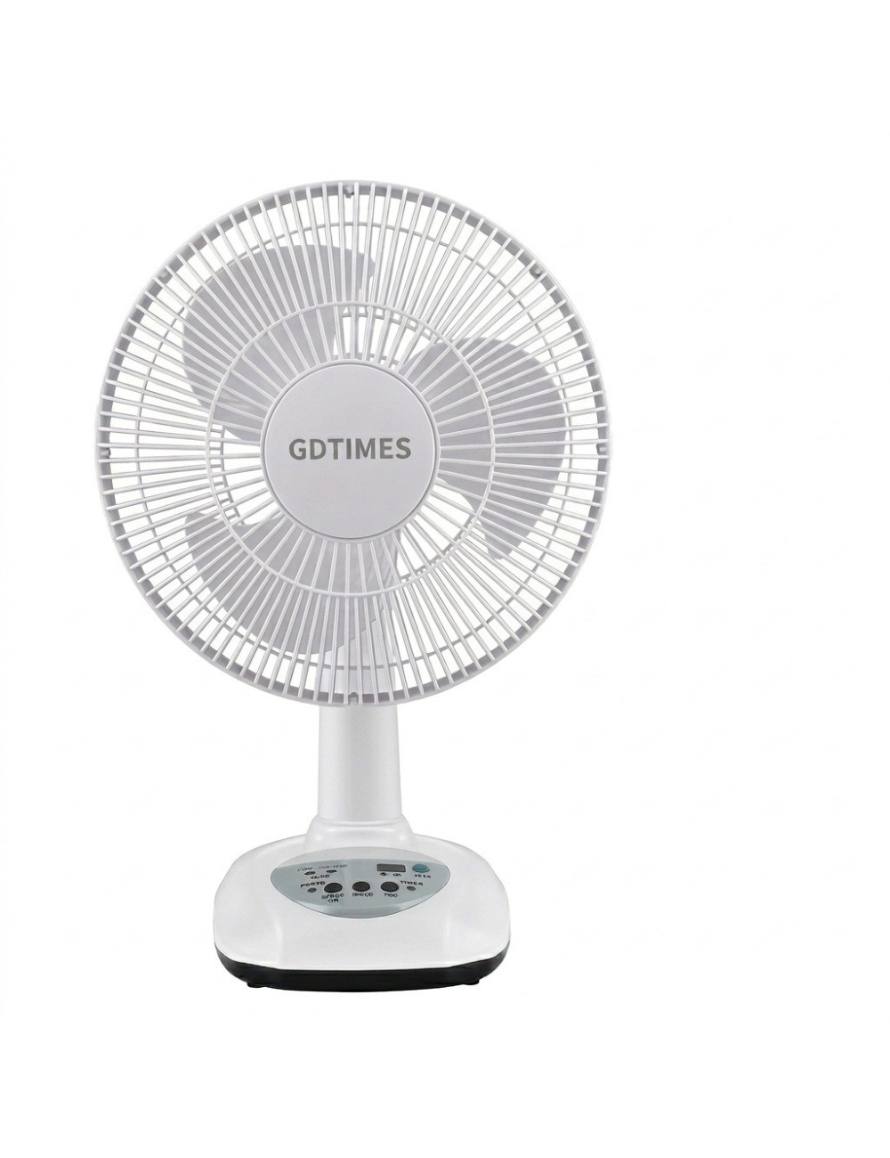 Ventilador Recargable Solar 12 Pulg + Panel Y 2 Focos Led