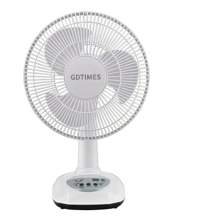 Ventilador Recargable Solar 12 Pulg + Panel Y 2 Focos Led