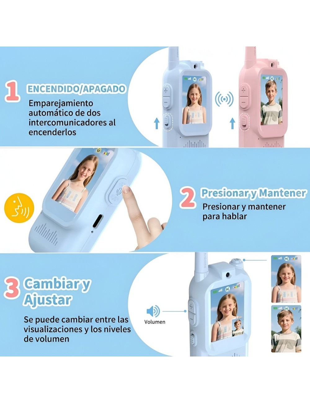 Video Walkie Talkie Para Niños Con Cámara Wi-fi