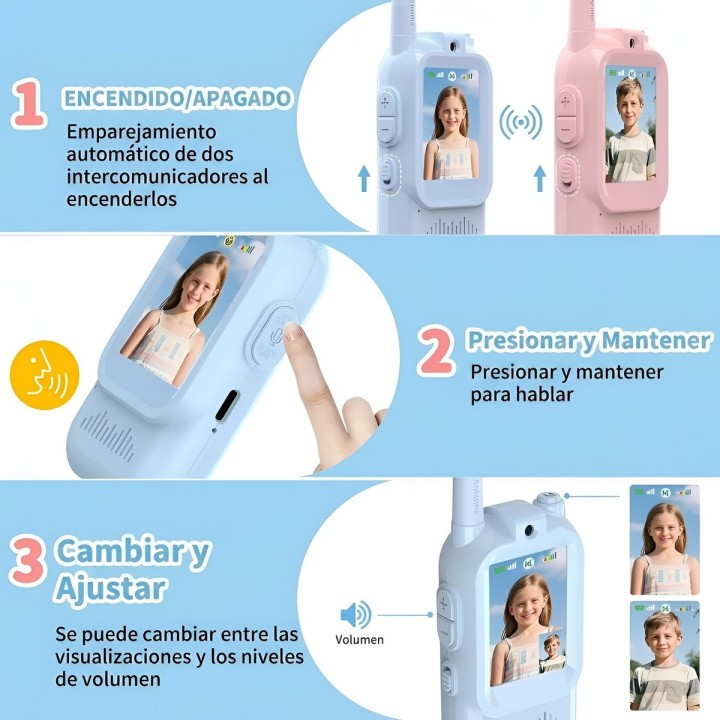 Video Walkie Talkie Para Niños Con Cámara Wi-fi