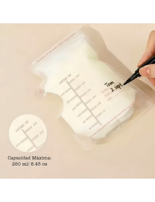 Bolsas Almacenamiento Leche Materna 250ml 8oz 30 Uds