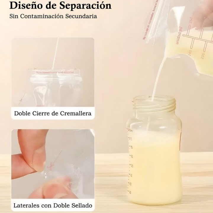 Bolsas Almacenamiento Leche Materna 250ml 8oz 30 Uds