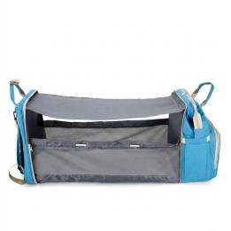 Pañalera Morral 3 En 1 Cuna Cambiador Bebé Impermeable Usb