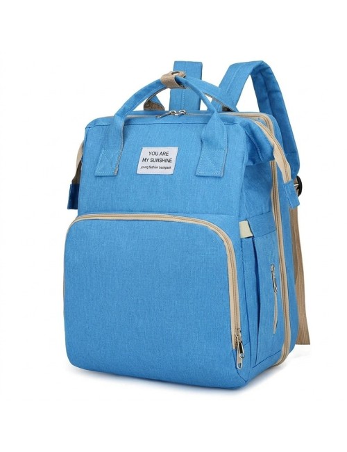 Pañalera Morral 3 En 1 Cuna Cambiador Bebé Impermeable Usb