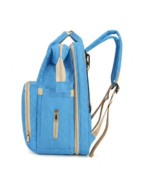 Pañalera Morral 3 En 1 Cuna Cambiador Bebé Impermeable Usb