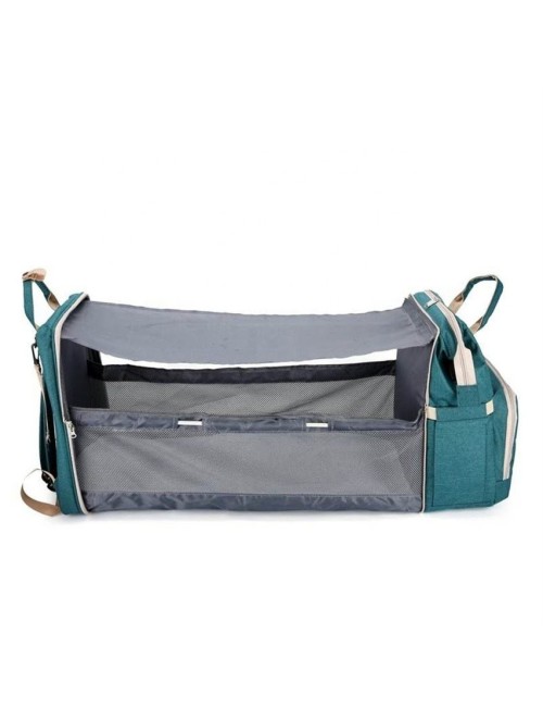 Pañalera Morral 3 En 1 Cuna Cambiador Bebé Impermeable Usb