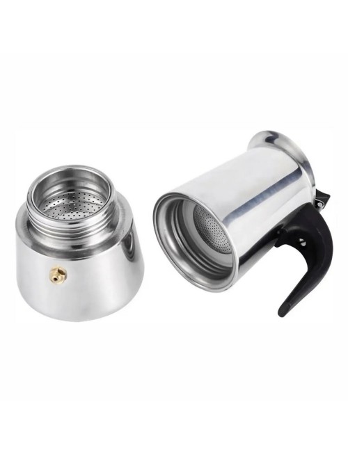 Cafetera Italiana Moka Acero Inoxidable 6 Tazas Espresso