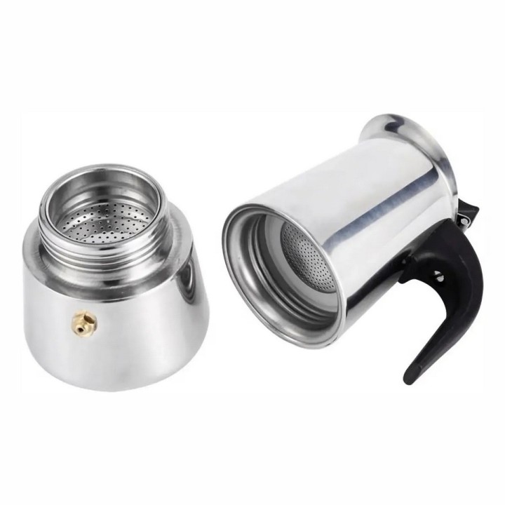 Cafetera Italiana Moka Acero Inoxidable 6 Tazas Espresso